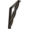 Ekena Millwork Loera Wrought Iron Bracket, (Triple center brace), Antiqued Brass 2"W x 12"D x 15"H BKTM02X12X15TLOABS - alternate 1